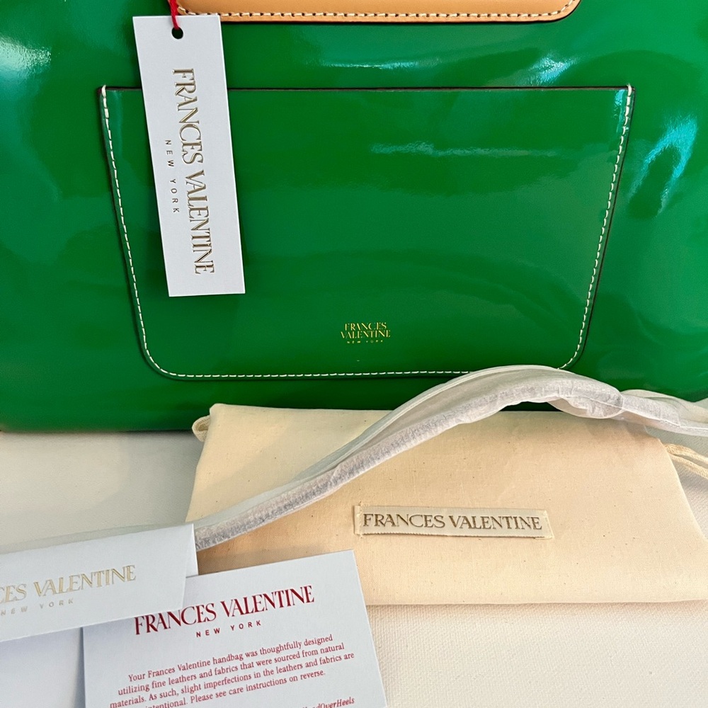 Frances Valentine Shopper in Grass Patent Leather - Picture 2 of 10